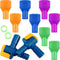 Skylety 8 Pieces Bite Valve Replacement Silicone Mouthpieces for Hydration Pack Bladder, Green, Orange, Blue, Purple