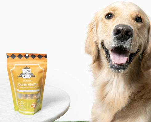 Golden Health Organic Dog Treats, Organic Dog Treats Made with Tumeric and Flax Seed, 6 oz Bag