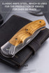Gentleman’s Folding Pocket Knife - Sharp Blade with Wood Handle - Best Camping, Hunting EDC Gear - Birthday Christmas
