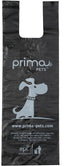 Dog Poop Bag Holder with Leash Attachment, Black - Includes 1 Roll of Poop Bags, Lightweight Fabric Dispenser