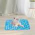 NACOCO Summer Pet Cooling Mat - Cat Dog Cushion Pad for Sleeping Cool, Dark Blue Lemon, S