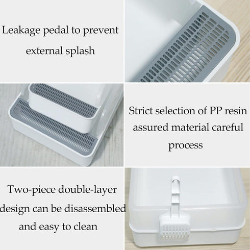 Chinchilla Tfwadmx Large Rabbit Litter Box Toilet Rectangle Potty Trainer Corner Litter Bedding Box Pet Pan for Adult