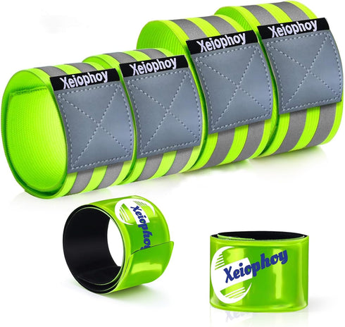 Reflective Band for Night Running, 6 PCS Premium Reflective Bands for Arm/Wrist/Ankle/Leg, Adjustable for Men and Women