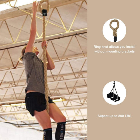 Workouts,1.5'' 10, 15, 25, 30 VIVITORY Gym Fitness Training Climbing Ropes, Workout Gym Climbing Rope, Home Training