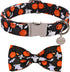 DOGWONG Halloween Black Ghost Dog Collar, Adjustable Soft Comfy Pet Collar with Removable Bow Tie for Small Medium