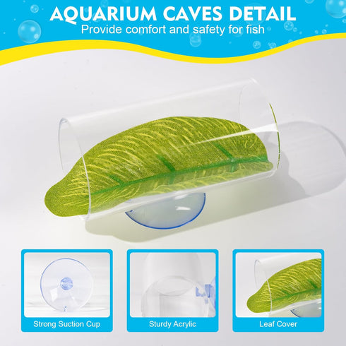 Betta Fish Acrylic Tube Tunnel, Hollow Cave Tank Accessories for Observation Decoration (Clear)