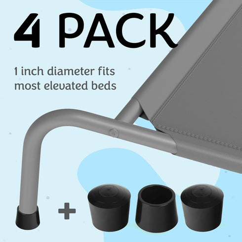 IMPRESA 4 Pack Elevated Dog Bed Feet, 1” Wide to Protect Floors, Raised Dog Bed Stabilizers, Attachable Dog Cot Bed Leg