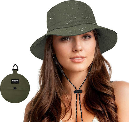 Zando Waterproof Bucket Hat for Men and Women, Packable Rain Hat with UPF 50+ Sun Protection for Outdoor Activities