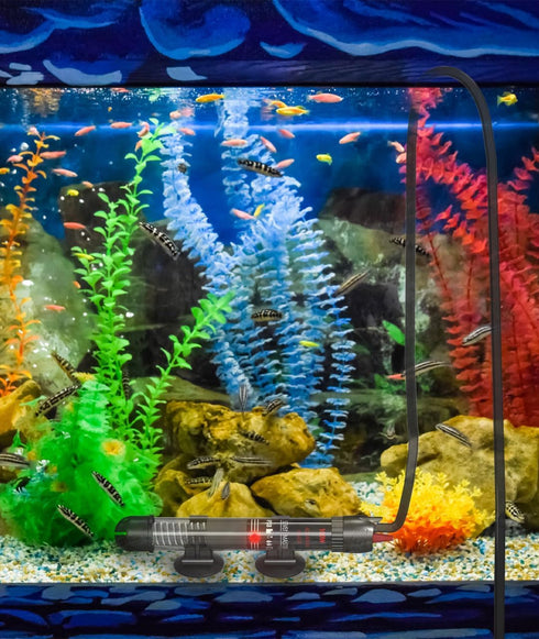 50W Aquarium Heater for 20 Gallons Tank, Submersible with Adjustable Temperature and Built-in Thermostat