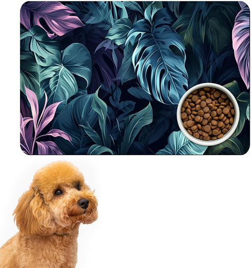 HEAKIERG Pet Bowl Mats for Food Cat Dog 16"x19.6", Cat Play Mat Pet