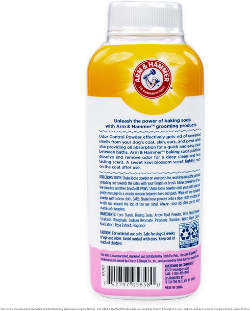 Hammer 4.2 Oz (Pack 2) Arm & for Pets Odor Control Dry Shampoo Powder for Dogs & Puppies, Waterless Dog Deodorizer