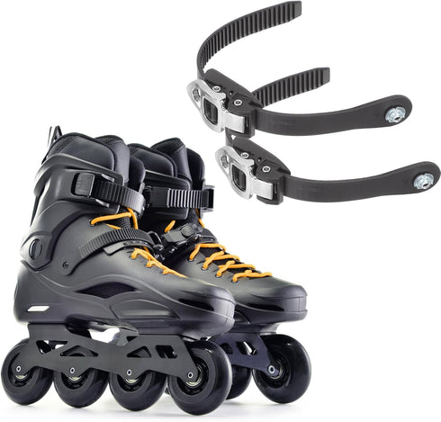 Roller Skate Strap, 2Pcs Inline Roller Shoes Strap, Professional Buckle Replacement for Snowboard Straps, Black