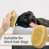 Soft Bristle Dog Brush for Short Haired Cats and Dogs, Natural Bristle Palm Brush with Elastic Band