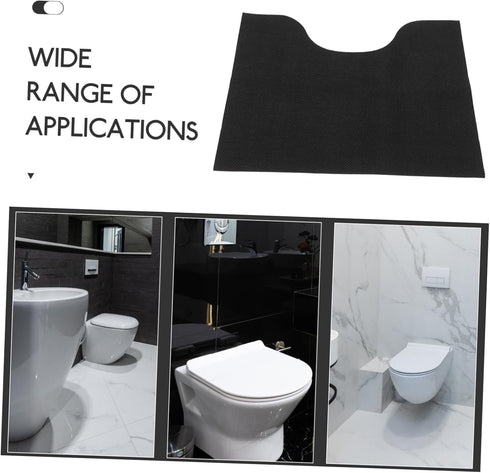 6-piece Set Garneck U-Shaped Toilet Training Pad Washable Bathroom Rug Funny Designs for Potty Training Toilet Bowl Mat
