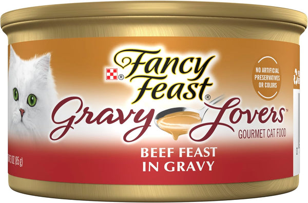 Purina Fancy Feast Gravy Lovers Beef Feast Grilled Gourmet Cat Food in