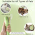 GJEASE Cat Grooming Glove Brush - Self-Cleaning Slicker for Short and Long Haired Pets, Removes Loose Hair (Green)