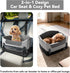 4 25lbs A Pet Dog Car Seats for Small Dogs Under Safety Travel Booster Seat with Patent Buckles, Adjustable Leash