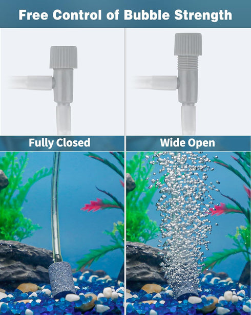Pawfly Aquarium Air Control Valves, Single Way Plastic Regulators for Air Pump Fish Tank, 20 Pack