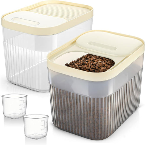 Acellegic 2 Pack Airtight Dog Food Storage Container 10 Lbs Pet Dog Cat
