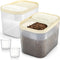 Acellegic 2 Pack Airtight Dog Food Storage Container 10 Lbs Pet Dog Cat