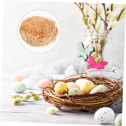 2pcs Handmade Artificial Bird Nests Decor for Easter Party Wedding and Themed Events Realistic Nesting Props for Table