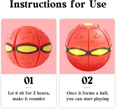FZHZVVZPY 3 Pack 6 Magic Bouncing Pop Up Balls with LED Lights for Kids, Dual Form Meta Ball Transforming Design