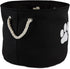 Bone Dry Pet Storage Collection Small Round Collapsible Bin, Black