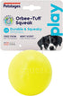 Outward Hound Orbee-Tuff Squeak Ball, Yellow Dog Fetch Toy