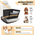 35LB, 6-Inch BONTHEE Elevated Dog Car Booster Seat for Dogs & Cats up to Memory Foam Pet Booster Seat, Side Breathable