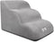 Dog Stairs, Soft Comfortable Pet Stairs with Washable Zippered Cover, Easy Climb Dog Ramp Steps for Sofa Bed - Grey