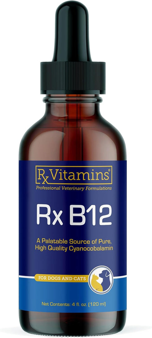 RX Vitamins B12 for Dogs and Cats, Digestive Support for Metabolic Process, Pure B12 for Nervous System - 4oz