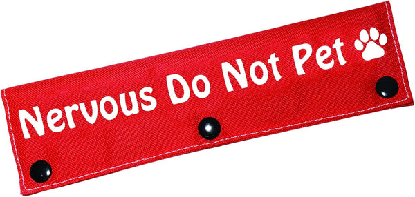Funny Dog Leash Sleeve, Nervous Do Not Pet Dog Leash Wrap Alert Hanging ID Patch Tag Birthday Gift (Do Not Pet-Sleeve)
