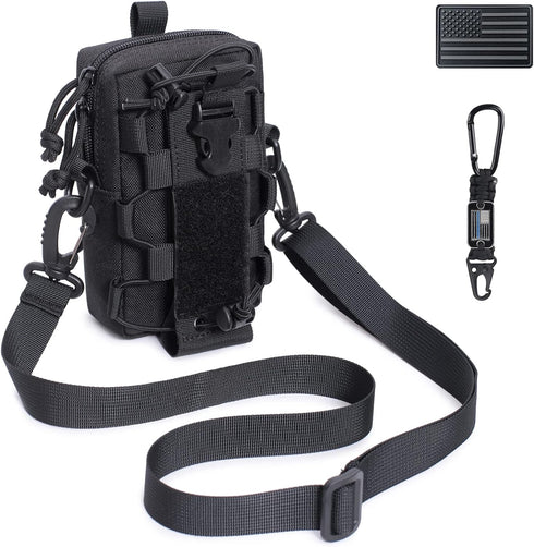 WYNEX Molle EDC Waist Pouch - Tactical Utility Organizer Water Bottle Carrier Adjustable Tool Bag for Hiking