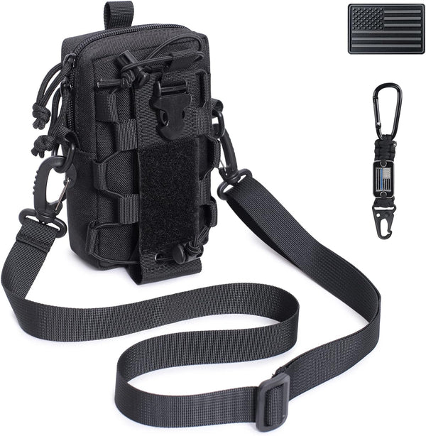 WYNEX Molle EDC Waist Pouch - Tactical Utility Organizer Water Bottle Carrier Adjustable Tool Bag for Hiking