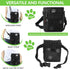 Dog Treat Pouches for Training, Large Pouch with Built-in Poop Bag Dispenser and Dog Clicker - Black Pattern