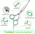 LovinPet Dog Grooming Scissors Set, Safety Round Tips Professional 6 in 1 Stainless Steel Grooming Shears