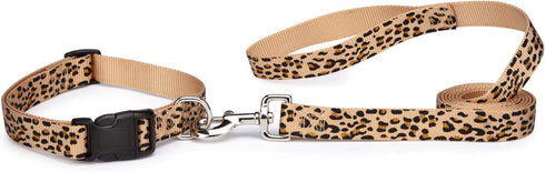 Animal Print Dog Leash, 4-Feet x 5/8-Inch, Cheetah