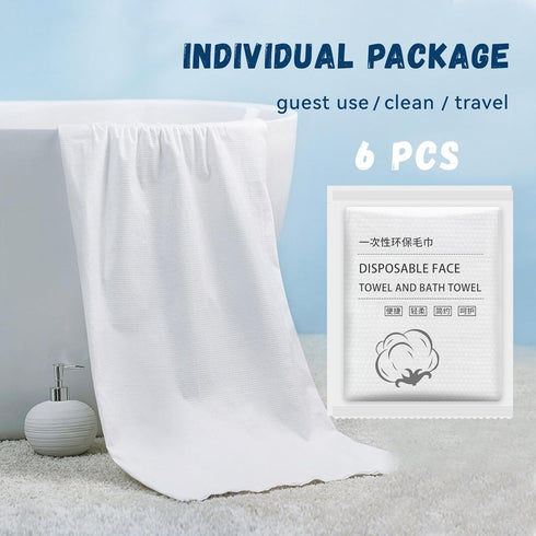 6 55 28 Inches, Disposable Bath Towels, Pcs Large Travel Bath Towel * Travel Essentials Compressed Towel - Portable