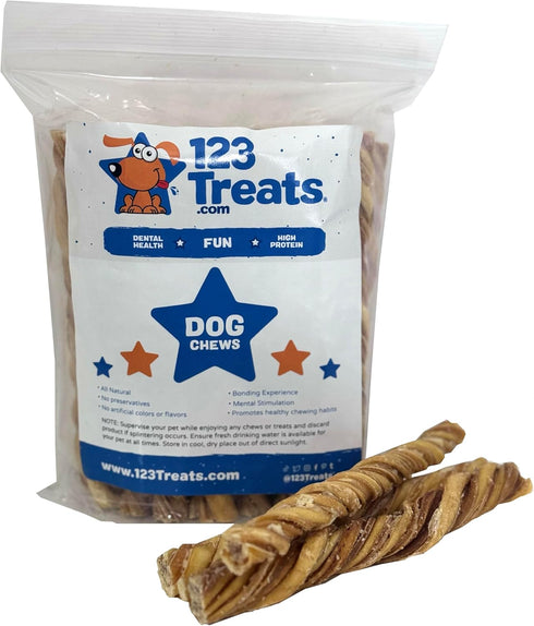 Beef Tripe Sticks for Dogs, 6" - 25 Count, All Natural Dog Treats from Free Range, Grass Fed Beef