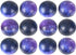2" (4 Pack) (4 Zugar Land Galaxy Foam Stress Relief Balls Squeeze Relaxable Stress Relief for Kids and Adults Calming
