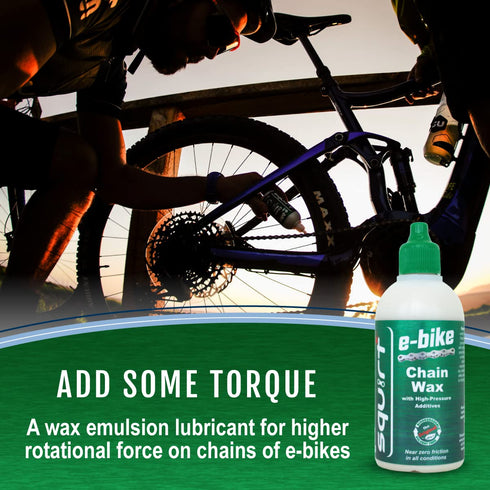 120 ml Squirt E-Bike Chain Wax with High-Pressure Additives for E-Bikes - Ebike Lubricant for Wet & Dry Conditions