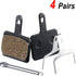 Zonon 4 Pairs Bike Brake Pads, Compatible with TRP Tektro Shimano Deore High-Performance Mountain Bike Disc Brakes