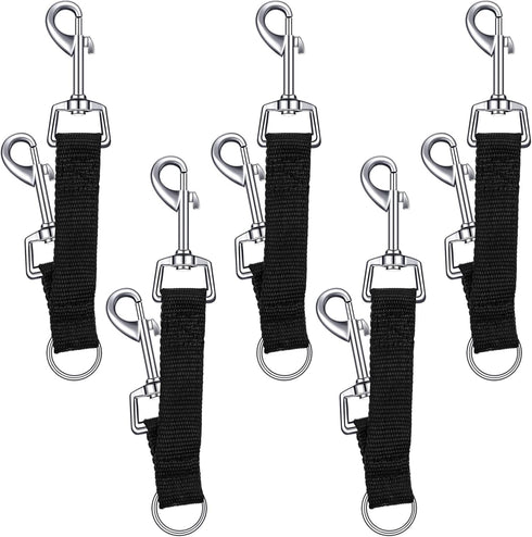 Frienda 5 Pcs Braided Poly Collar Backup Clip, Double Ended Nylon Dog Connector Strap for Large Medium Small Pets
