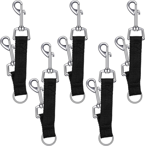 Frienda 5 Pcs Braided Poly Collar Backup Clip, Double Ended Nylon Dog Connector Strap for Large Medium Small Pets