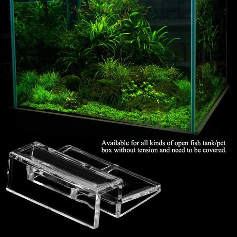 Pssopp 20Pcs Clear Color Acrylic Aquarium Glass Cover Clip, Universal Lid Clips for Rimless Aquariums (5mm)