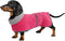 Geyecete Dachshund Sweaters for Dogs - Perfect Winter Coat with Padded Fleece Lining in Pink-M