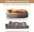 Orthopedic Dog Bed for Large Breeds - High Density Egg Crate Foam Oval Kennel Bed, Removable Washable Cover, Non-Slip
