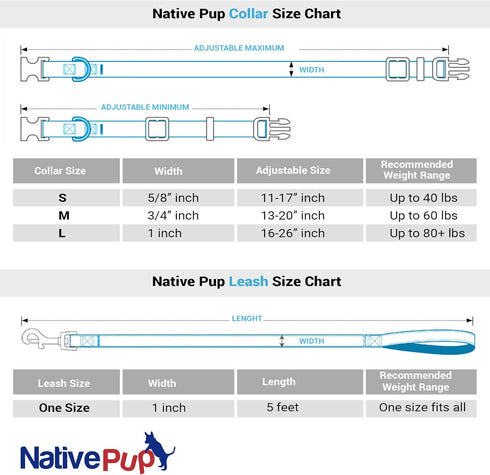 Thin Blue Line Dog Collar by Native Pup, Stars Design for Medium Dogs