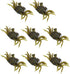 8Pcs 13cm Artificial Crab Bait Simulation Crab Soft Lure Fishing Bait with Hooks for Freshwater Saltwater (Green Brown)