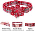 Lionheart glory Christmas Plaid Dog Collar, Dog Flower Collar Adjustable Soft and Comfortable Dog Collars for Medium Dogs Girl or Boy Pet Gift Fall Collar Dog Collar with Flower